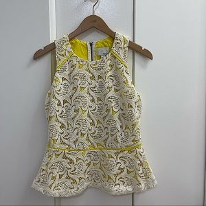 Greylin Lace Peplum Top